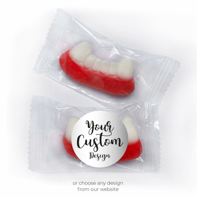 Custom Halloween Personalised Vampire Fangs Gummy Lollies