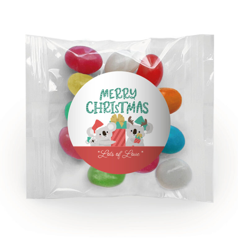 Christmas Koalas Mini Jelly Bean Bags