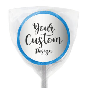 favour perfect custom lollipop blue favor