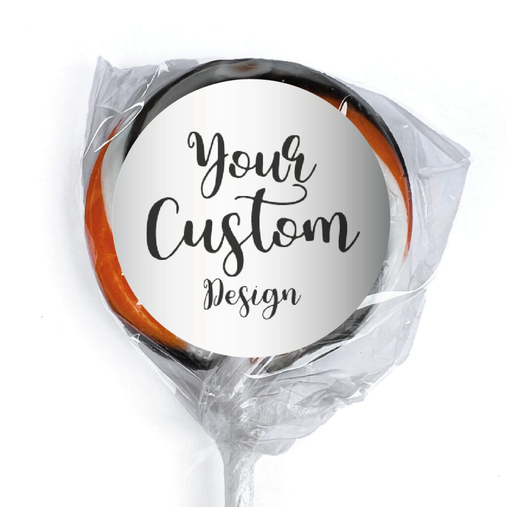 favour perfect custom lollipop orange favor