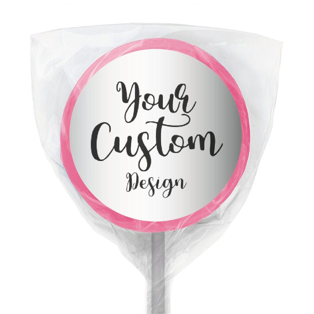 favour perfect custom lollipop pink favor