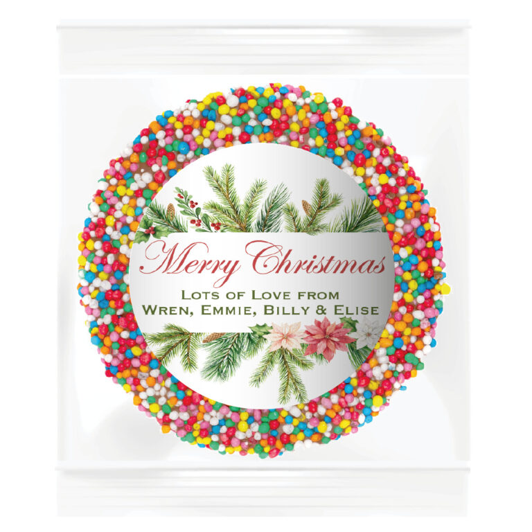 Watercolour Christmas Personalised Giant Chocolate Speckles