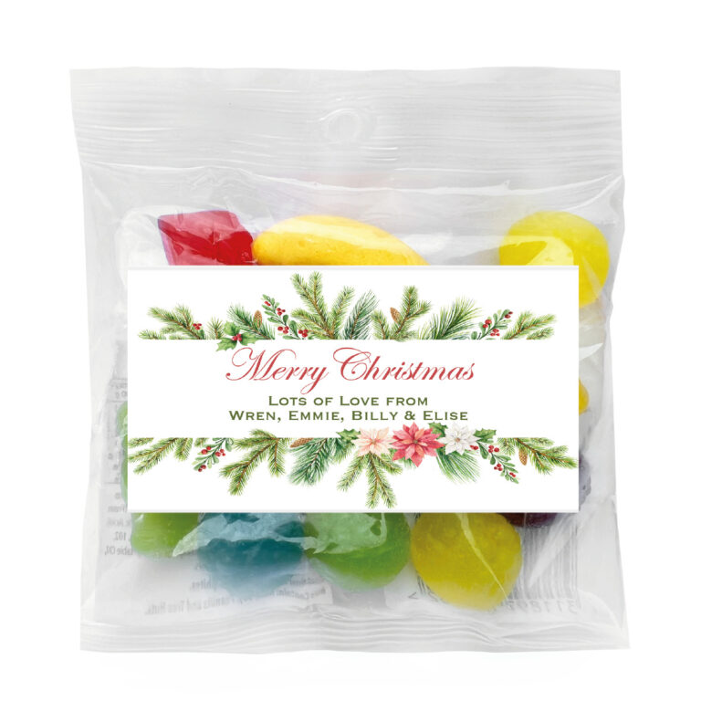 Watecolour Christmas Personalised Lolly Bags