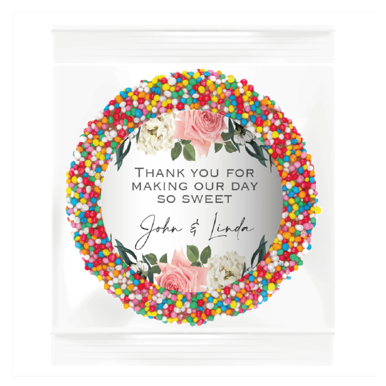 Florals On White Personalised Giant Chocolate Speckles