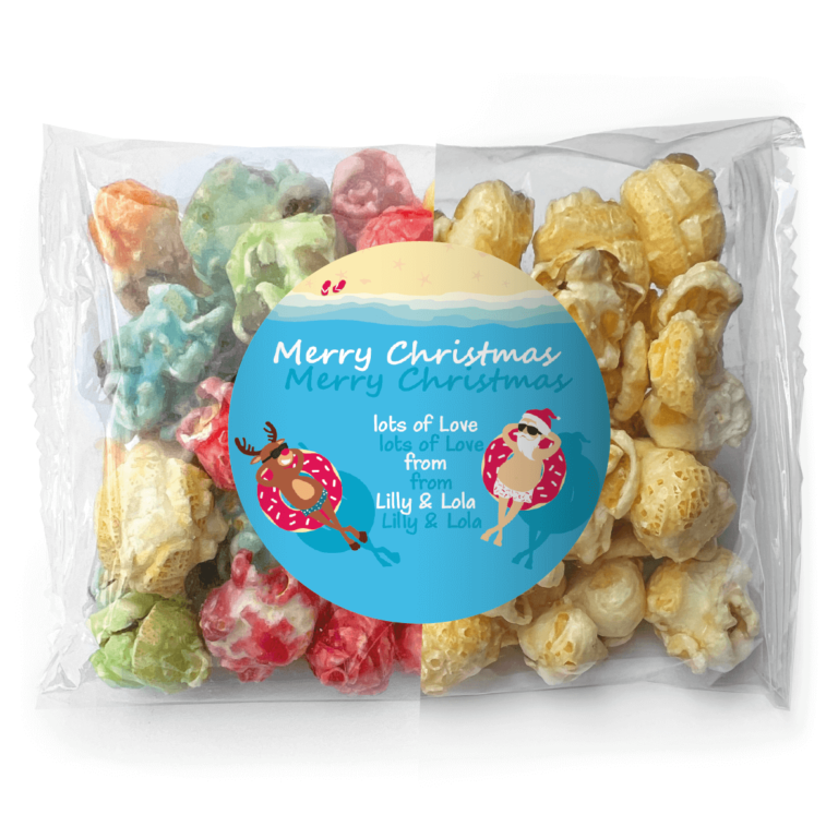Summer Santa Personalised Popcorn Bags