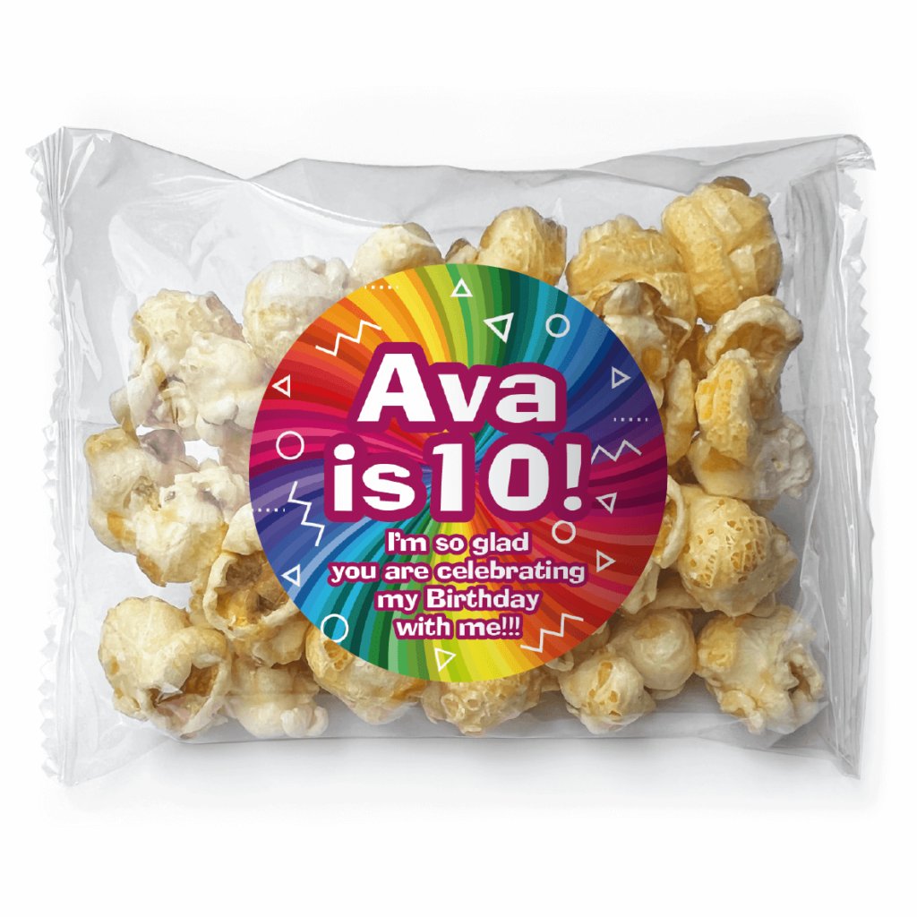 favour perfect favor girl rainbow party popcorn