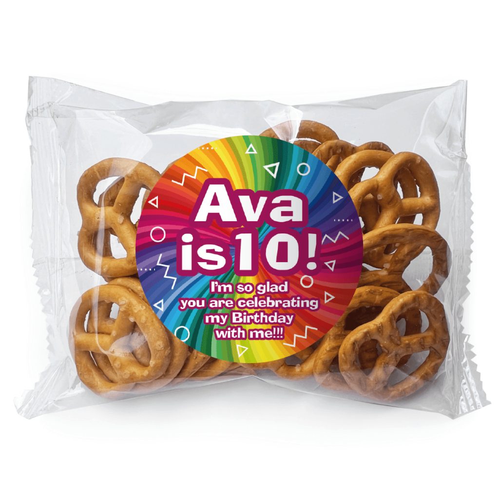 favour perfect favor girl rainbow party pretzel