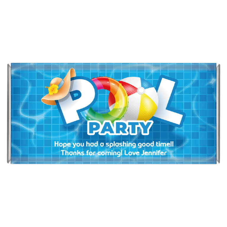 Pool Party Personalised Chocolate Bars