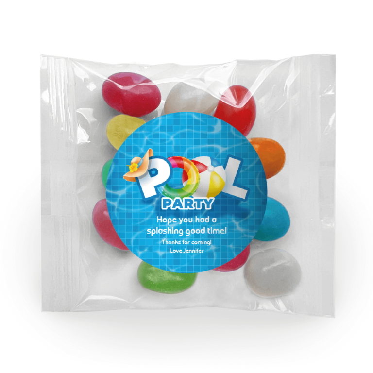 Pool Party Personalised Mini Jelly Bean Bags