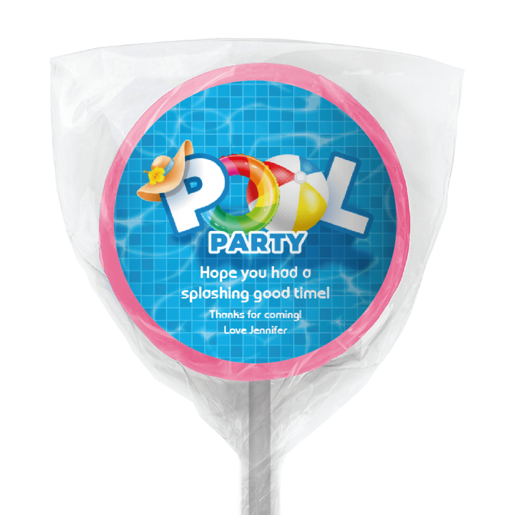favour perfect favor pool party lollipop pink