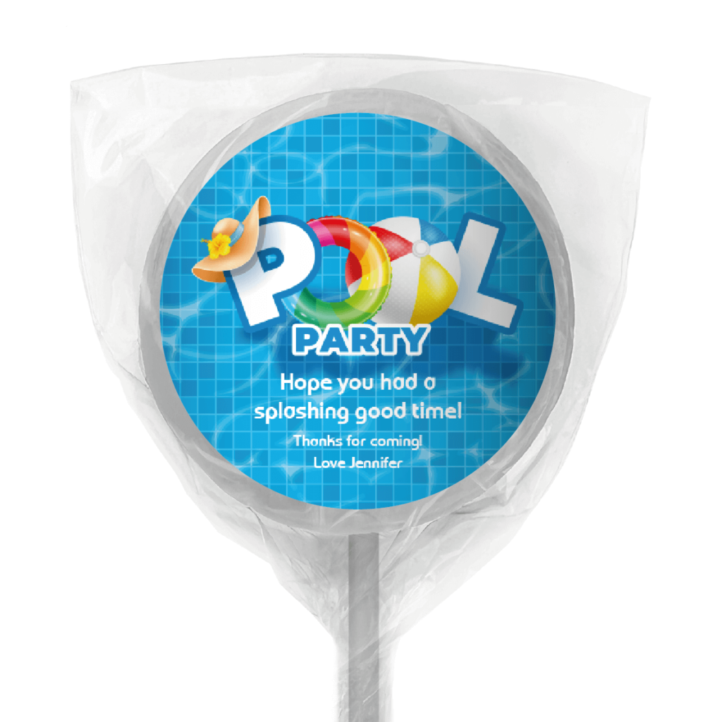 favour perfect favor pool party lollipop white