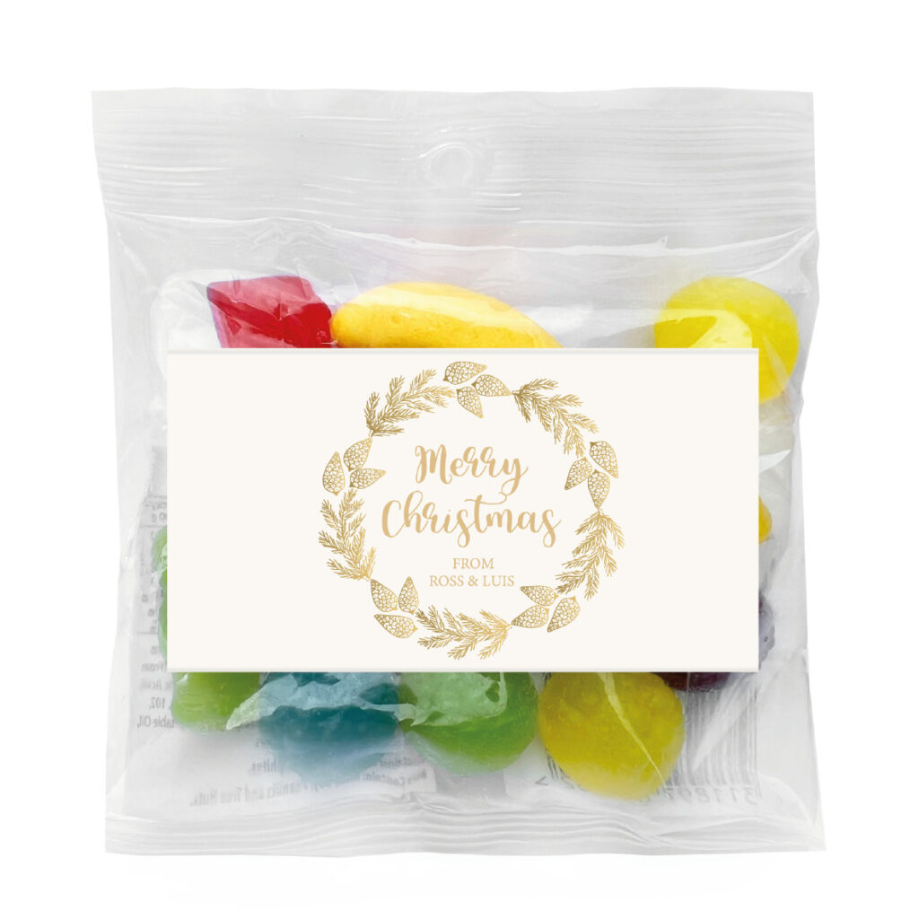 favour perfect favor xmas gold pine lolly bags