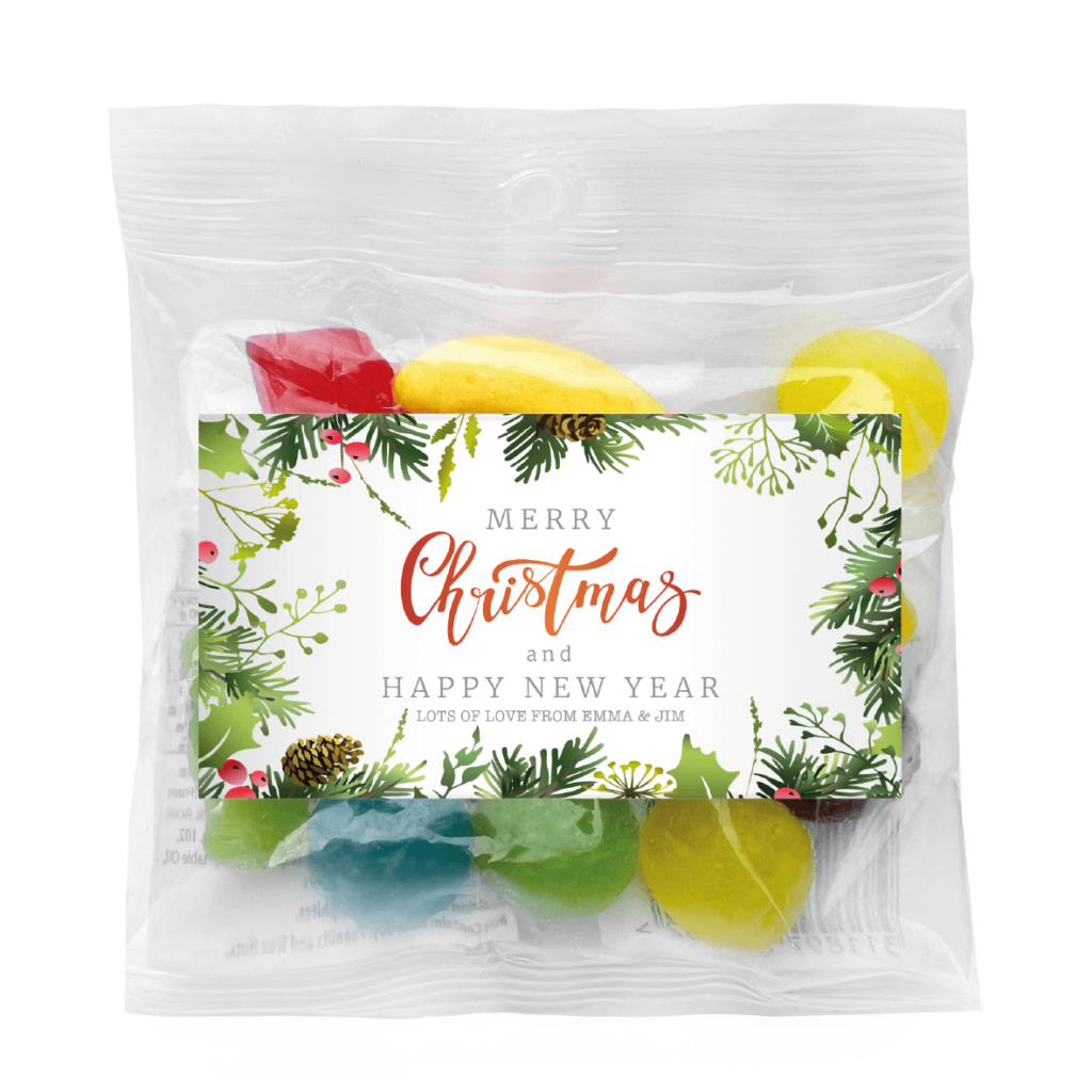 favour perfect favor xmas greenery lolly bags