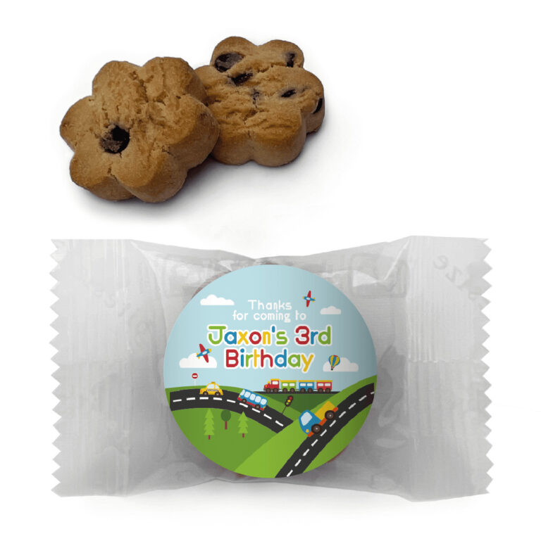 Cars, Trucks & Trains Personalised Mini Cookies
