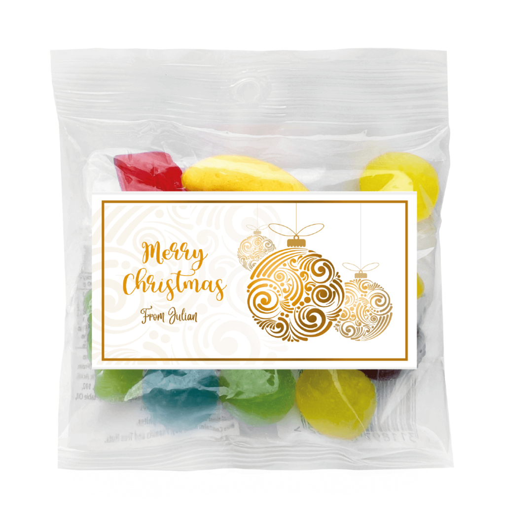 favour perfect favor xmas gold balls lolly bags