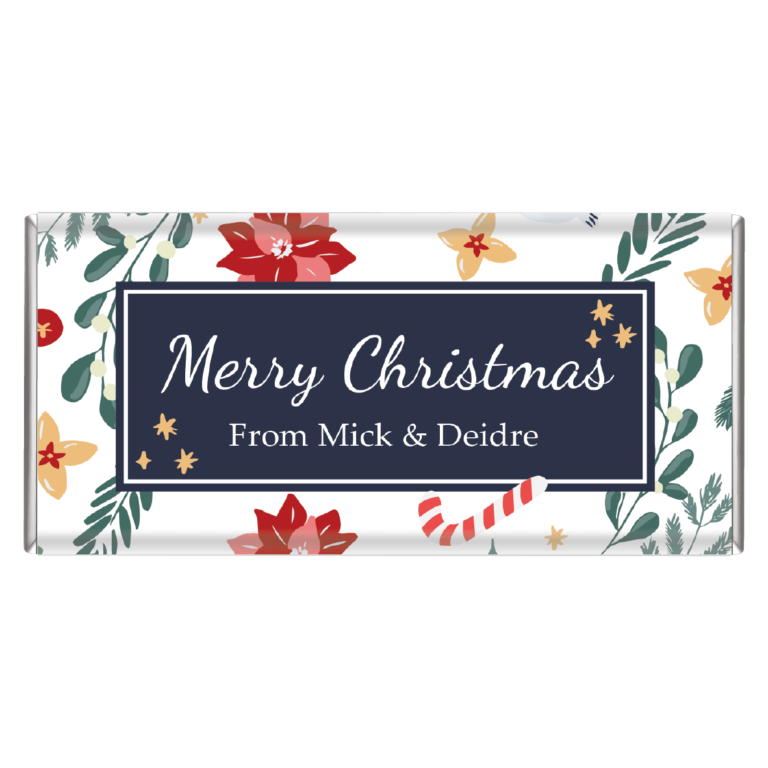 Chocolate Bar Favours – Christmas Florals