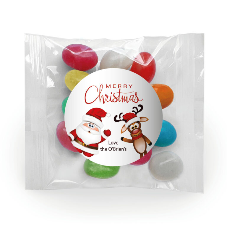 Waving Santa & Reindeer Mini Jelly Bean Bags