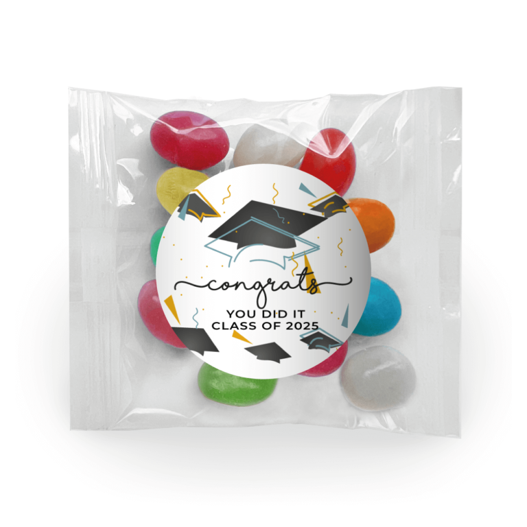 Graduation Caps Personalised Mini Jelly Bean Bags