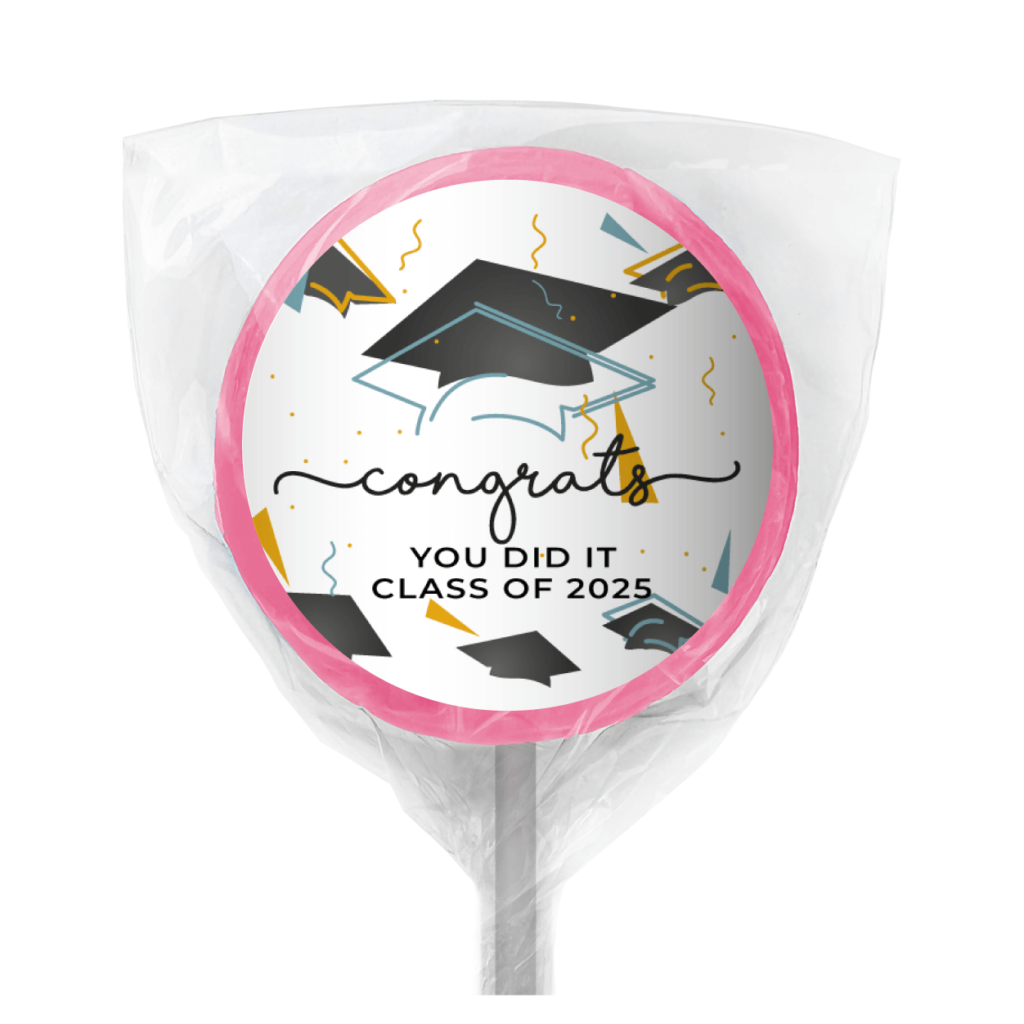 graduation hats lollipop pink