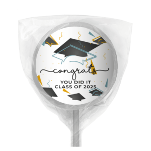 graduation hats lollipop white