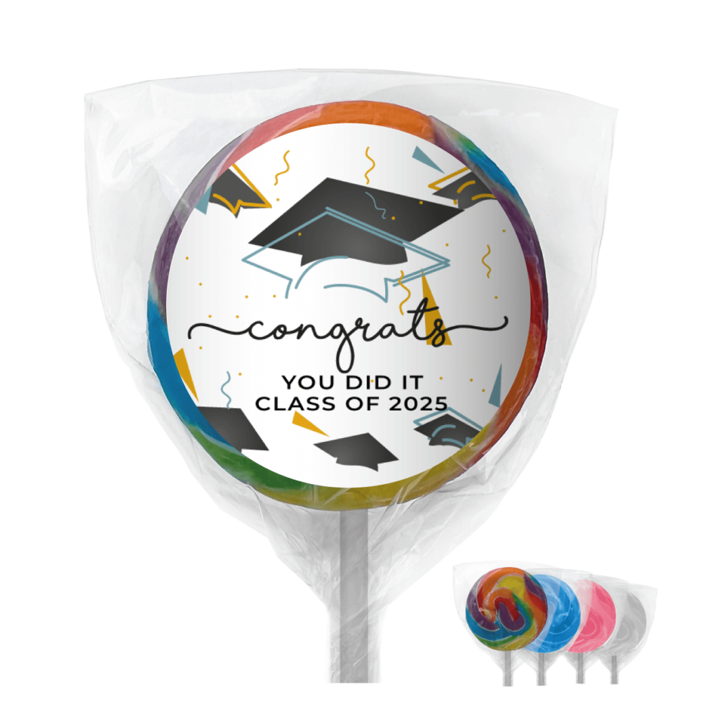 graduation hats lollipops
