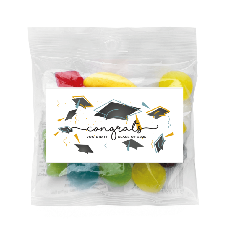 Graduation Caps Personalised Lolly Bags