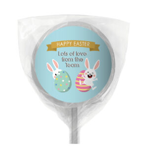Cheeky Easter Bunnies personalised easter lollipops