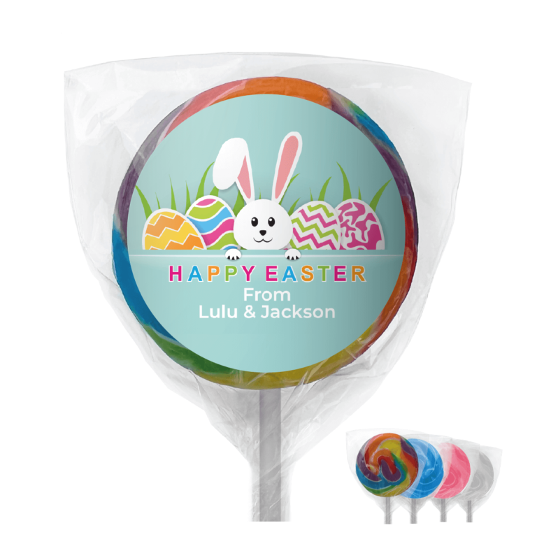 Cute Easter Bunny Custom Easter Lollipops