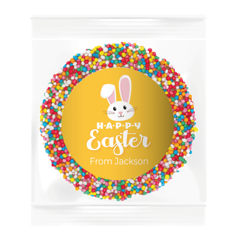 Yellow Bunny Personalised Easter Giant Chocolate Speckles
