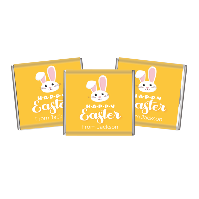 Yellow Bunny Personalised Petite Easter Chocolates