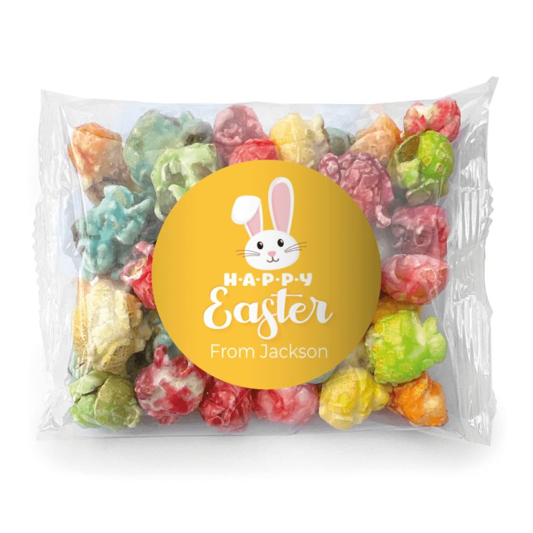 Yellow Bunny Custom Easter Popcorn Bags
