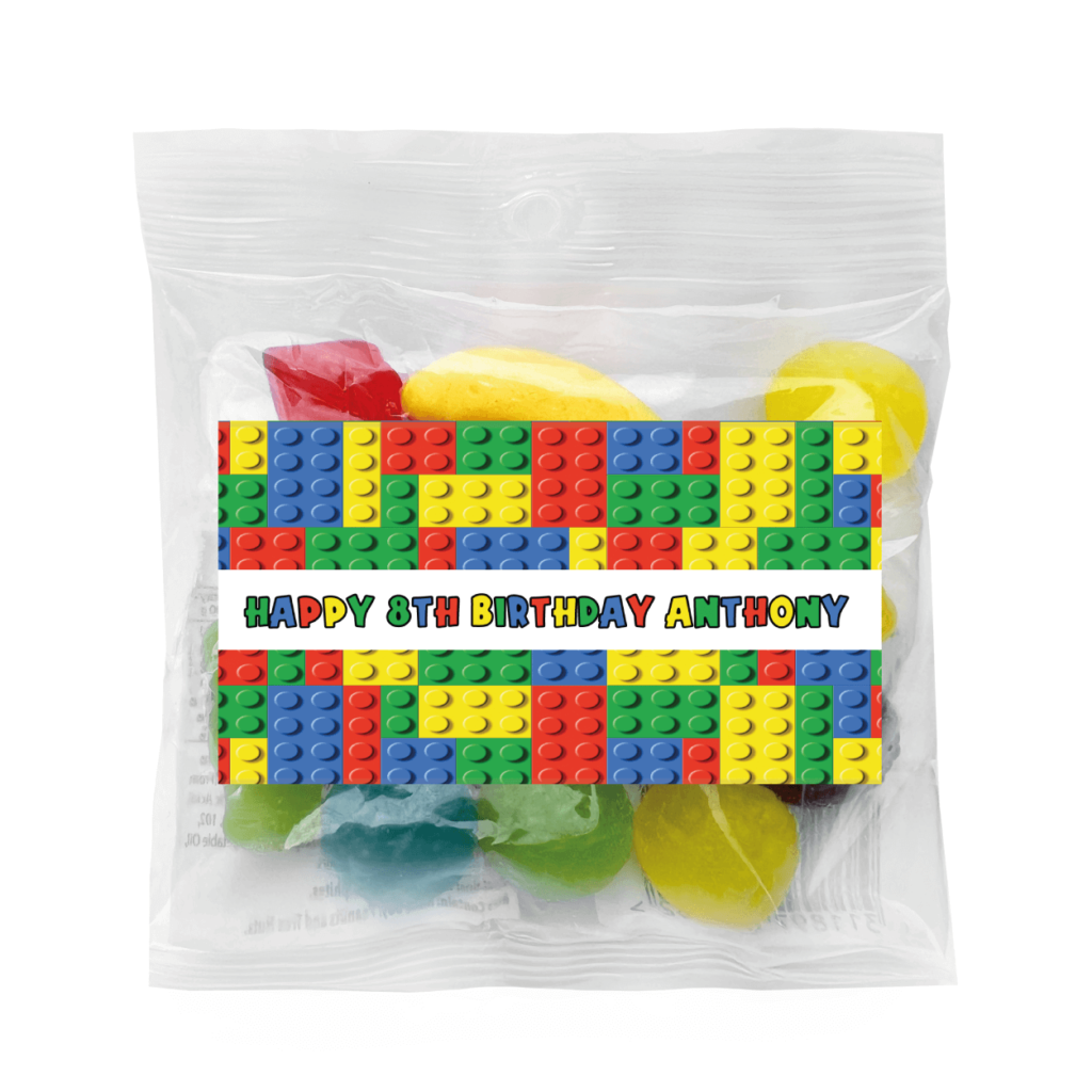 lego bricks personalised mini cookies