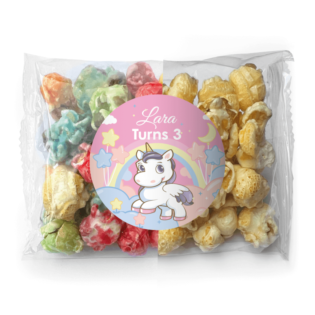 unicorn party personalised mini jelly bean bags