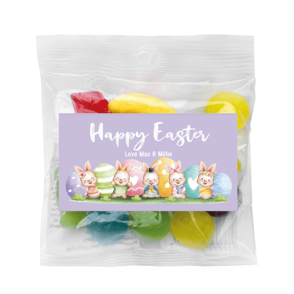 Watercolour Easter Bunnies Custom Lolly Bags