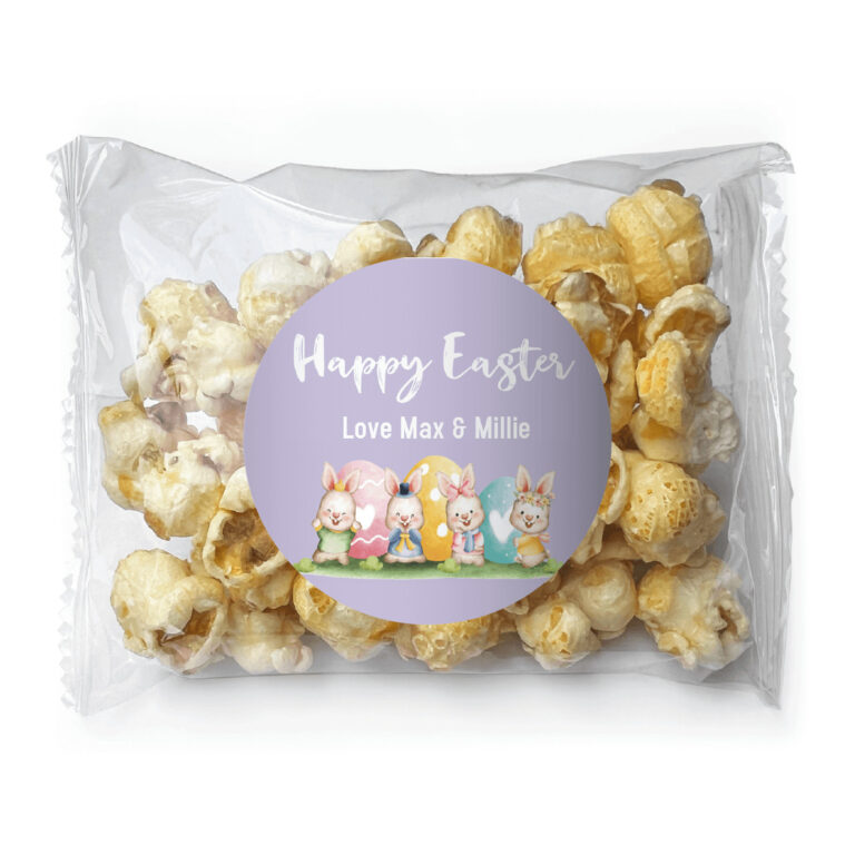 Watercolour Easter Bunnies Custom Popcorn Bags