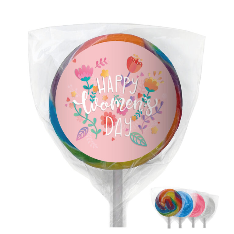 Pastel Florals Womens Day Custom Lollipops