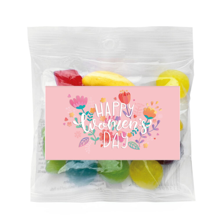 Pastel Florals Womens Day Custom Lolly Bags