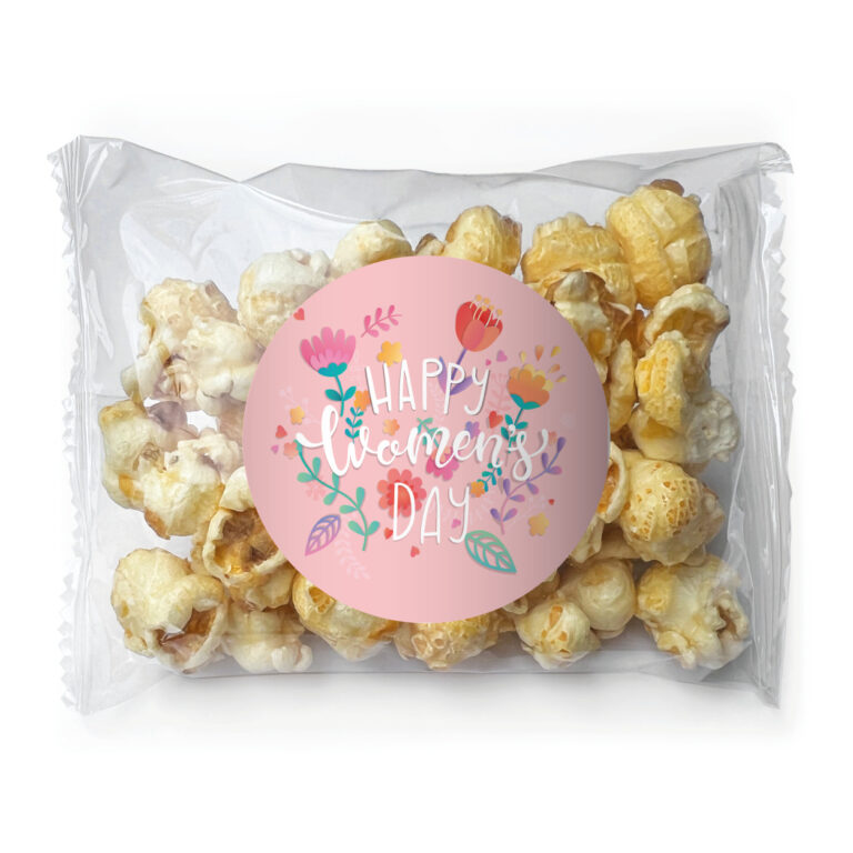Pastel Florals Womens Day Custom Popcorn Bags
