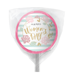 pretty pastel florals favors lollipop pink