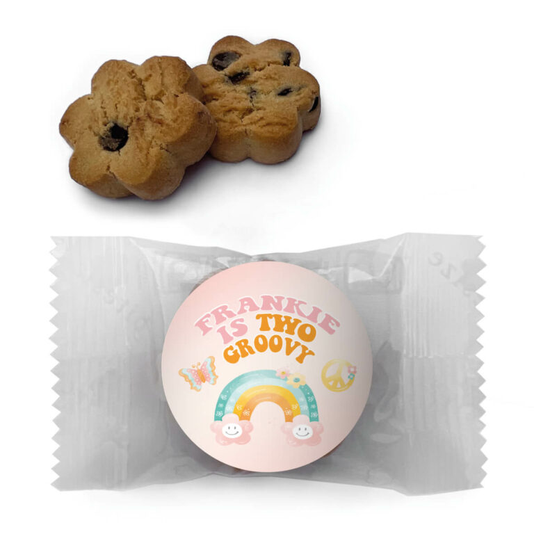 Groovy Retro Theme Personalised Mini Cookies