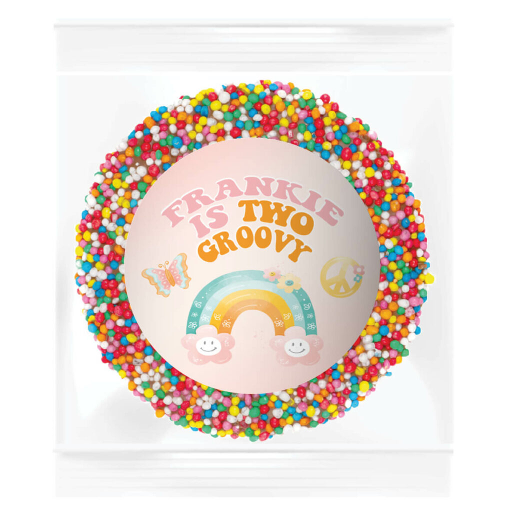 groovy retro theme personalised giant freckles