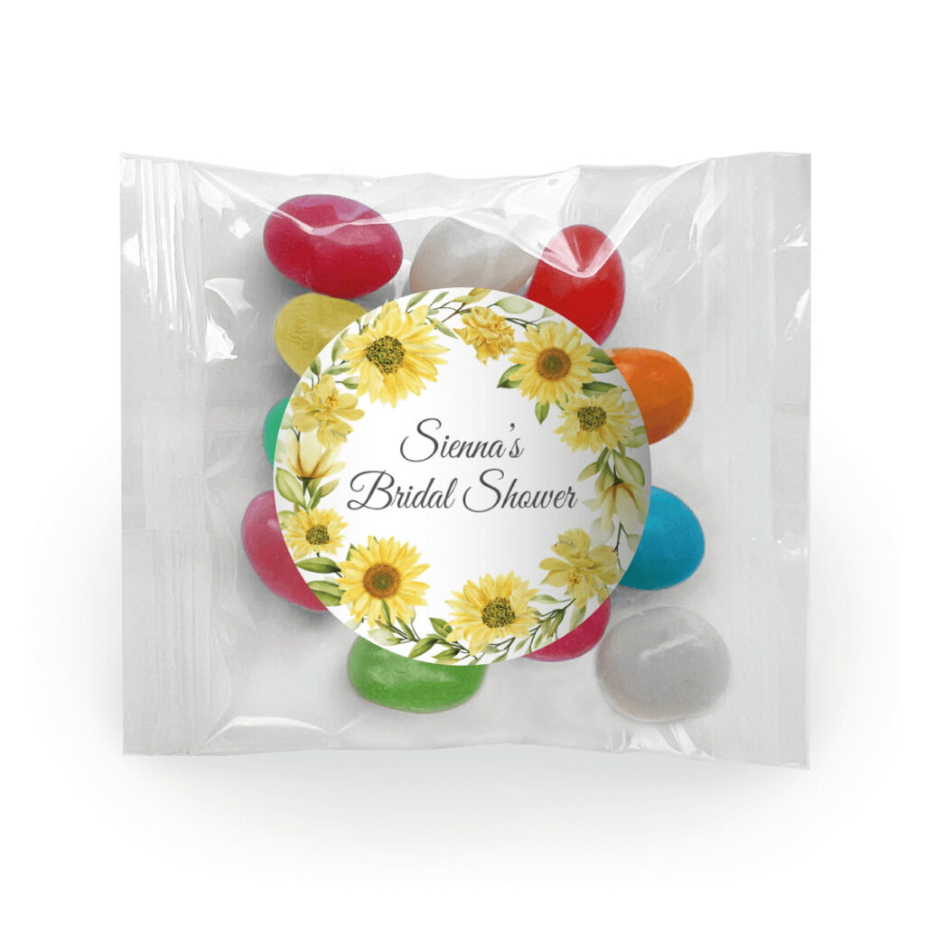 sunflower theme jelly bean favours