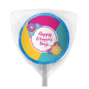 womens day bright blossoms blue lollipops