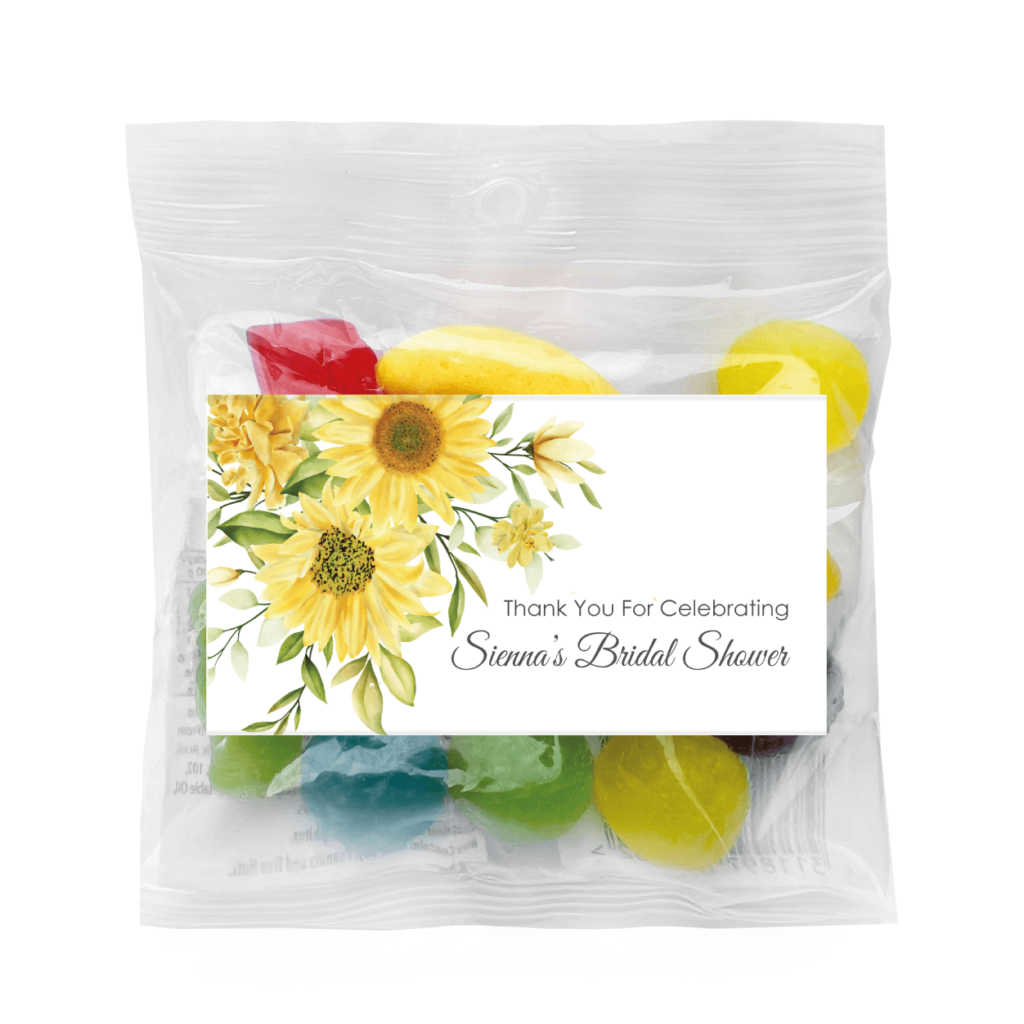 sunflowers lolly bag favors