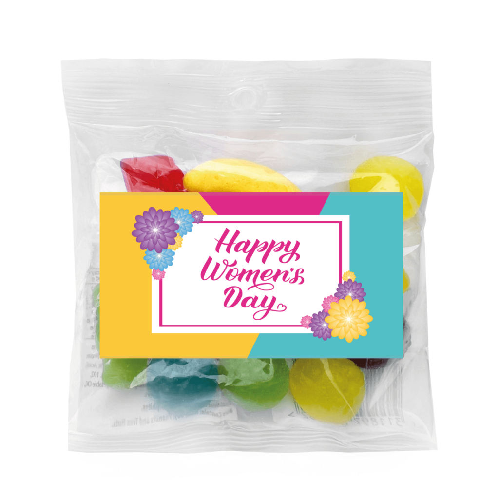 womens day bright blossoms lolly bag favors