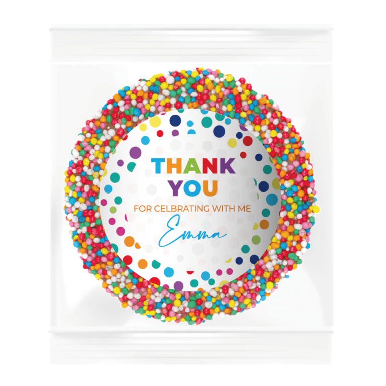 Rainbow Polka Dots Personalised Giant Chocolate Speckles