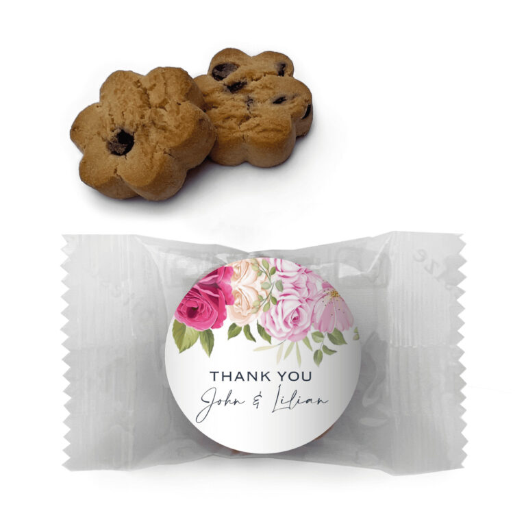 Rose Waterfall Personalised Mini Cookies
