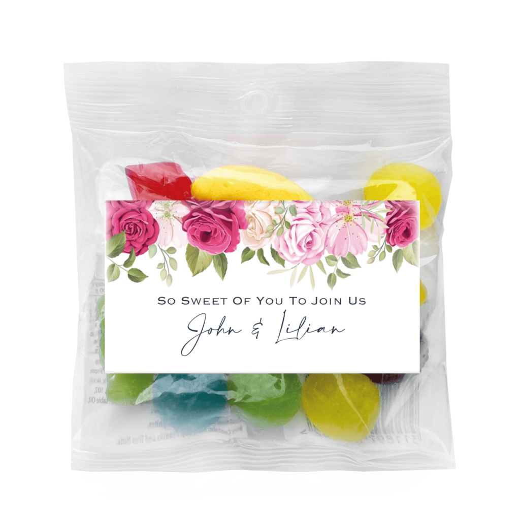 rose waterfall lolly bags party favors