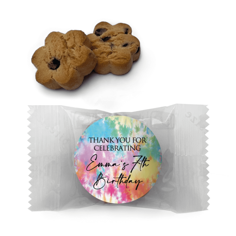 Tie Dye Theme Personalised Mini Cookies