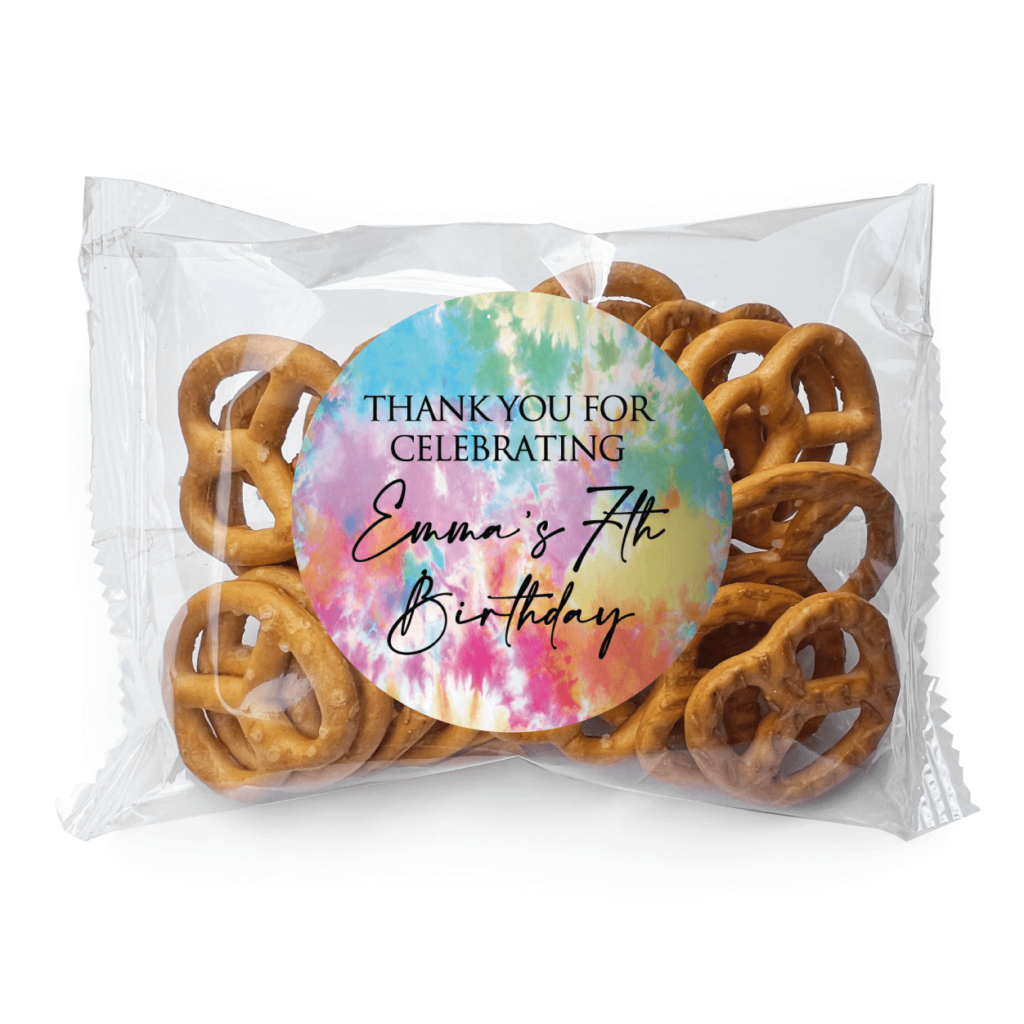 tie dye theme pretzels custom